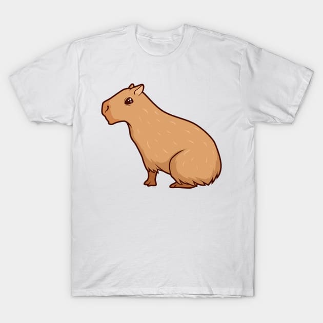 Kawaii capybara T-Shirt by Modern Medieval Design